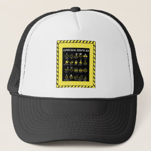 Warning signs 101 trucker hat