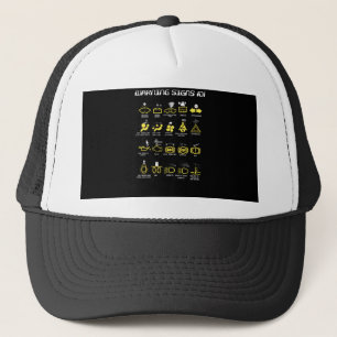Warning signs 101 trucker hat