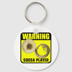 Warning! Sousa Player Key Ring