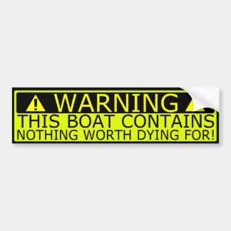 Warning sticker boat security