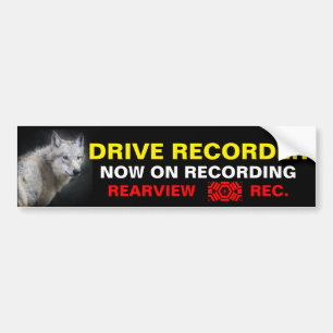 Warning Sticker:Wolf Bumper Sticker