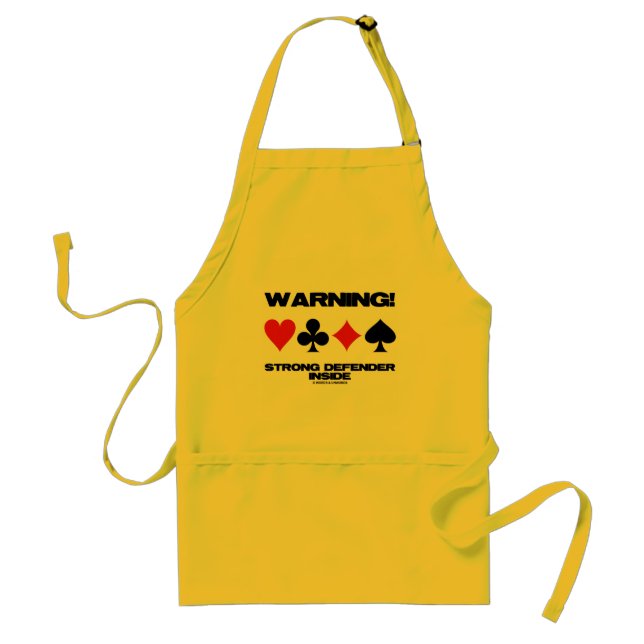 Warning! Strong Defender Inside (Card Suits) Standard Apron (Front)