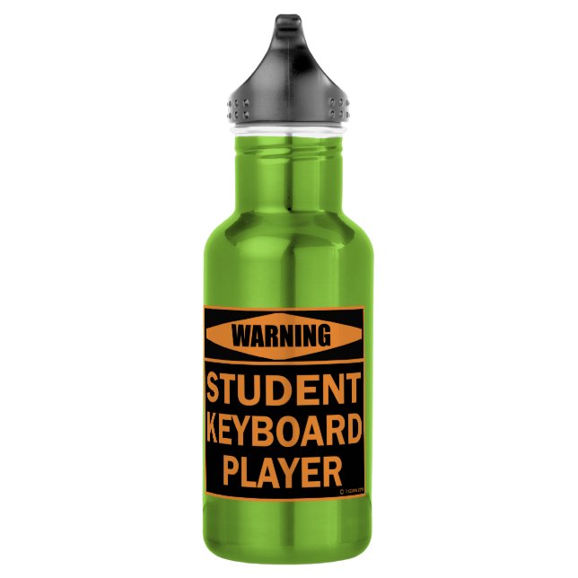 Warning! Student Keyboard Player! 532 Ml Water Bottle (Right)