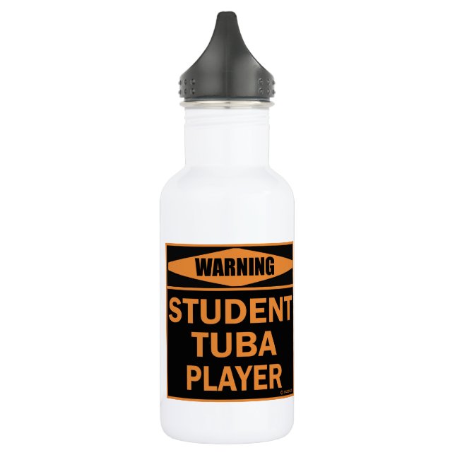 Warning! Student Tube Player! 532 Ml Water Bottle (Left)