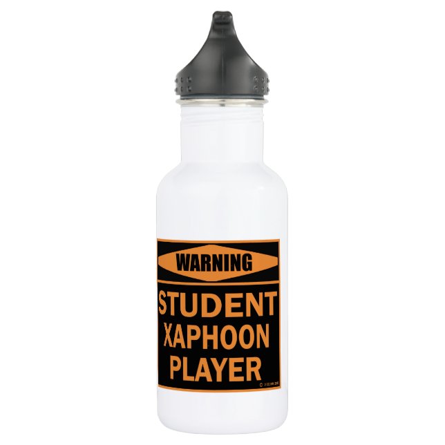 Warning! Student Xaphoon Player! 532 Ml Water Bottle (Right)