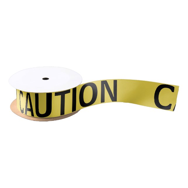 Warning Tape Satin Ribbon (Spool)