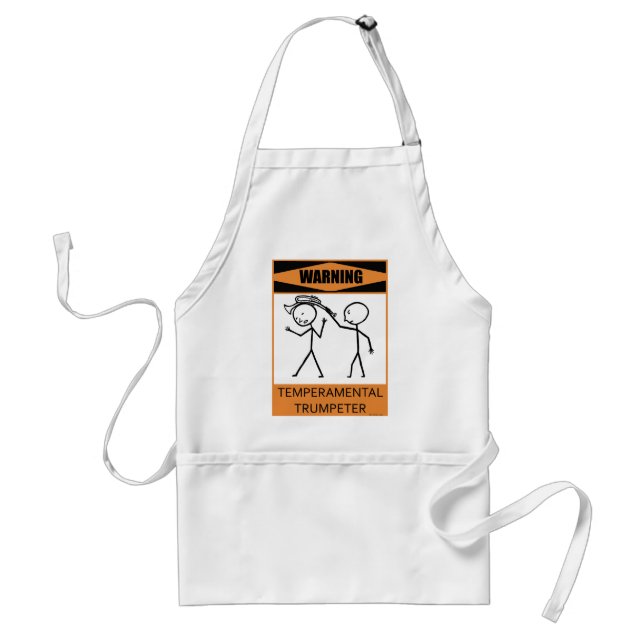 Warning Temperamental Trumpeter Standard Apron (Front)