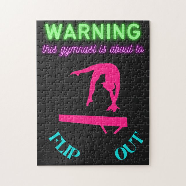 Warning This Gymnast Is About To Flip Out Jigsaw Puzzle (Vertical)