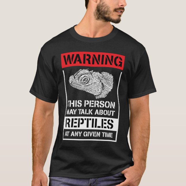 Warning This Person May Talk About Reptiles   Liza T-Shirt (Front)