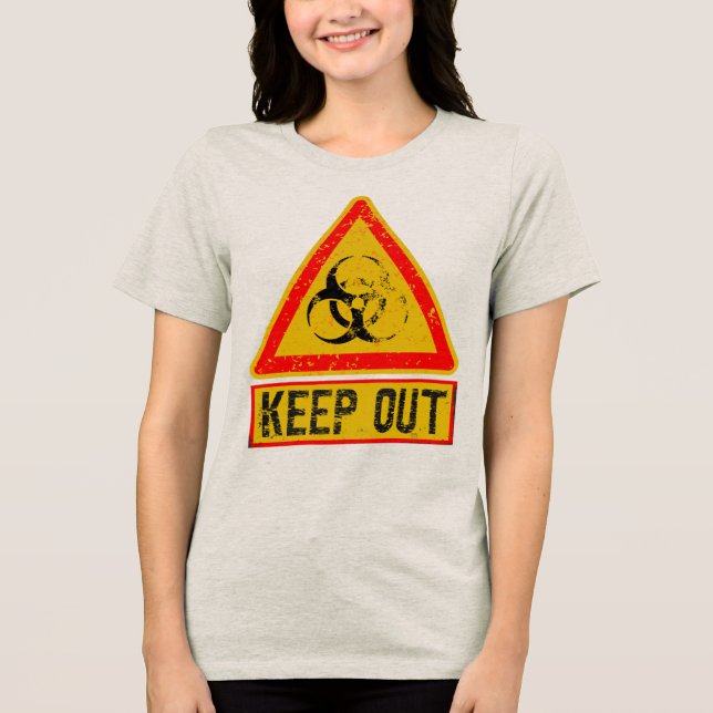 Warning  Tri-Blend shirt (Front)