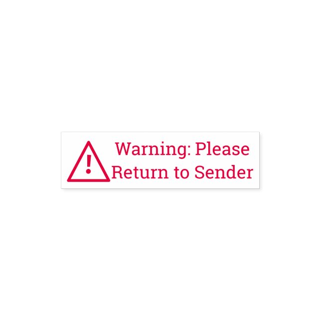 Warning Triangle Exclamation Mark Message  Self-inking Stamp (Design)