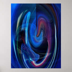 Warp Speed Abstract Poster