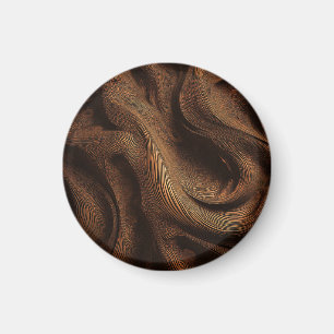 Warped And Swirled Wood Pattern Magnet