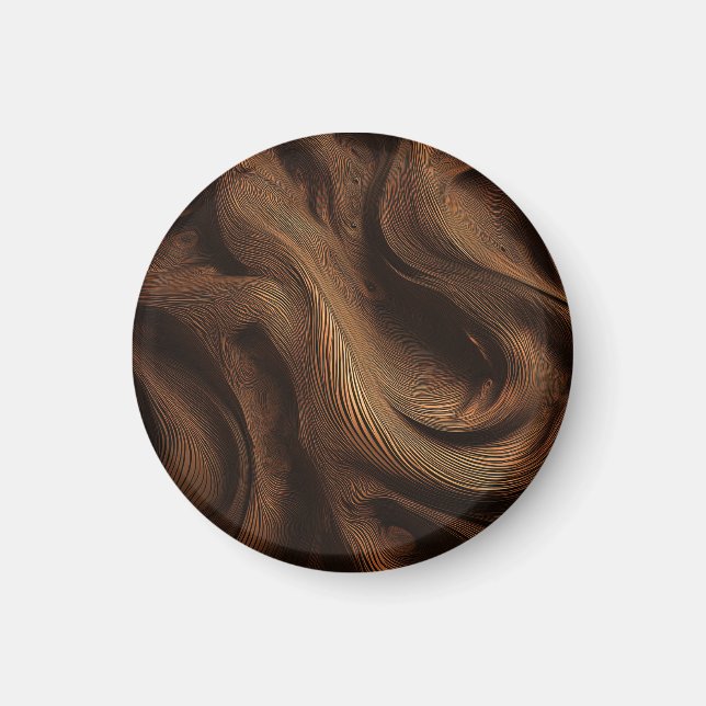 Warped And Swirled Wood Pattern Magnet (Front)