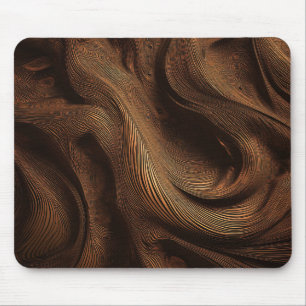 Warped And Swirled Wood Pattern Mouse Pad