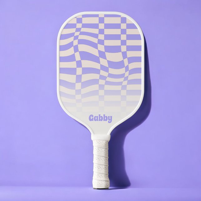 Warped Check purple  Pickleball Paddle (Creator Uploaded)