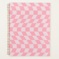 Warped Check Retro Chequerboard Pink Lilac Patten