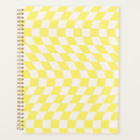 Warped Check Retro Chequerboard Soft Yellow