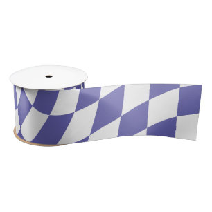 Warped Checks Retro Psychedelic Satin Ribbon