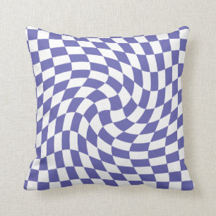Warped Chequerboard -  Checks Pattern Cushion
