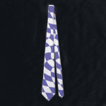 Warped Chequerboard Checks Pattern Retro Tie<br><div class="desc">Cool warped groovy chequered pattern in colour of the year 2022 periwinkle blue featuring on a home decor for bedroom, living room, kitchen or every day accessories and office products for trendy retro good vibes. Simple twirl checks in colour of year for little retro psychedelic style. Twirled and swirled chequerboard,...</div>