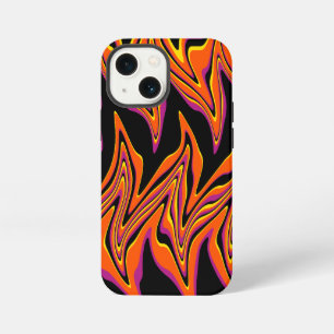 Warped in Black, Pink, Orange and Yellow iPhone 13 Mini Case