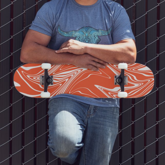 Warped - Orange and White Skateboard (Outdoor 3)