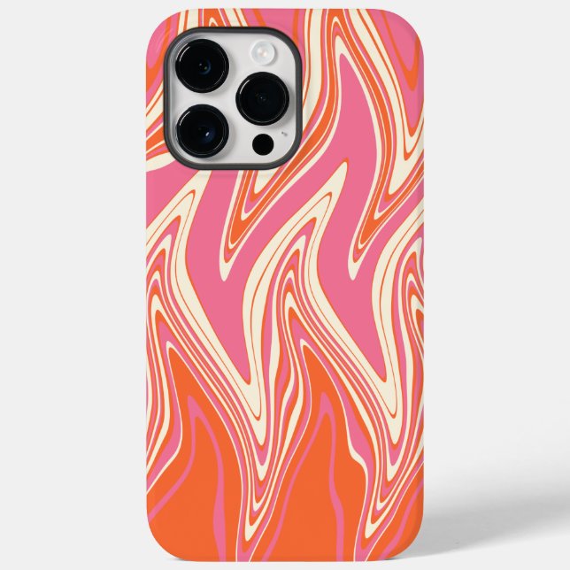 Warped - Pink, Orange and Cream Case-Mate iPhone Case (Back)