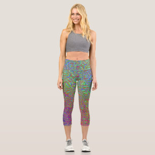 Warped Rainbow Capri Leggings
