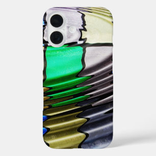 Warped Stained Glass Abstract iPhone 16 Case