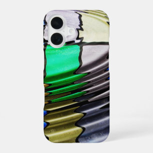 Warped Stained Glass Abstract iPhone 16 Case