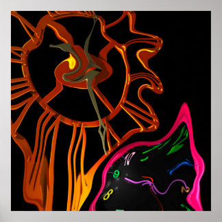 warping clock poster