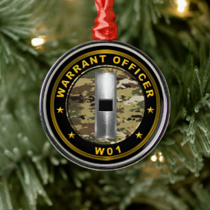 Warrant Officer One  Metal Tree Decoration