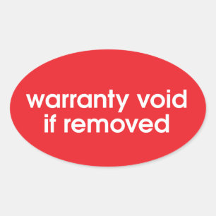 warranty void if removed oval sticker