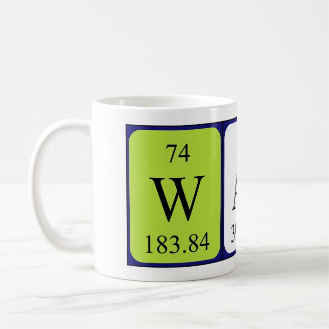 Warre periodic table name mug (Left)