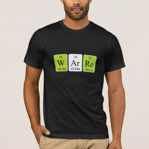 Warre periodic table name shirt