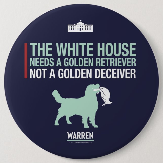 Warren 2020 - Bailey - Golden Retriever 6 Cm Round Badge (Front)