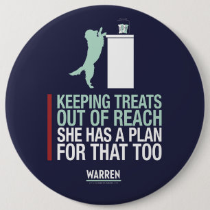 Warren 2020 - Bailey - She has a plan for that too 6 Cm Round Badge