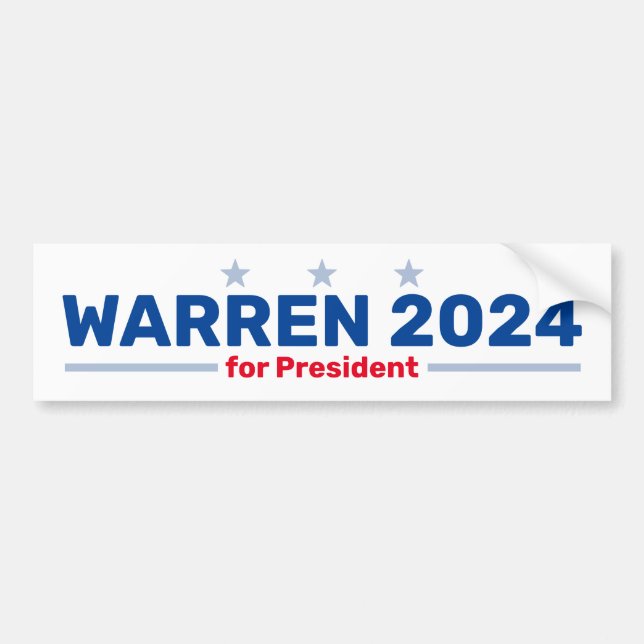 Warren 2024 bumper sticker (Front)