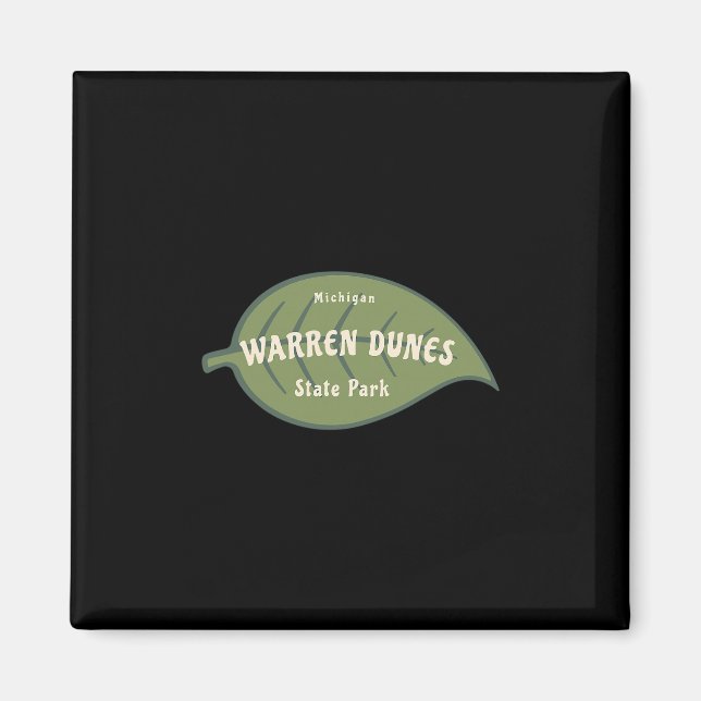 Warren Dunes State Park Michigan Fall Leaves Vacat Magnet (Front)