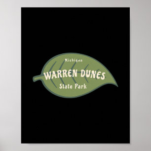 Warren Dunes State Park Michigan Fall Leaves Vacat Poster