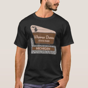 Warren Dunes State Park Michigan MI Welcome Sign V T-Shirt
