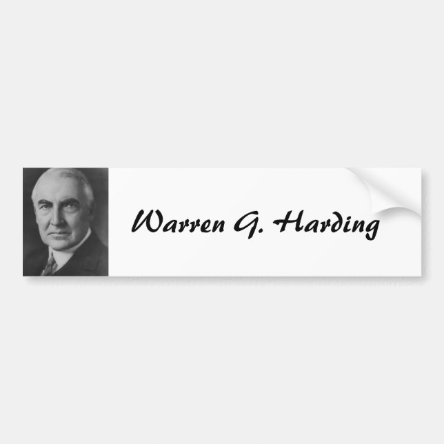 Warren G. Harding 29 Bumper Sticker (Front)