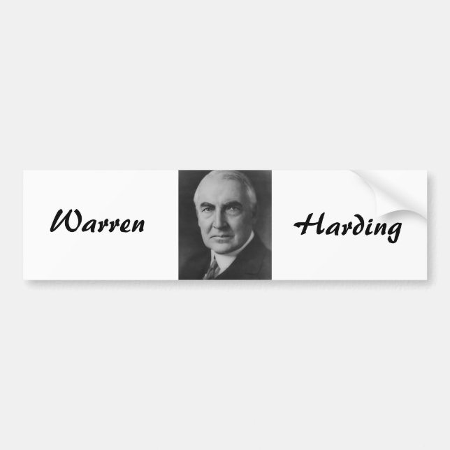 Warren G. Harding 29th President Bumper Sticker (Front)