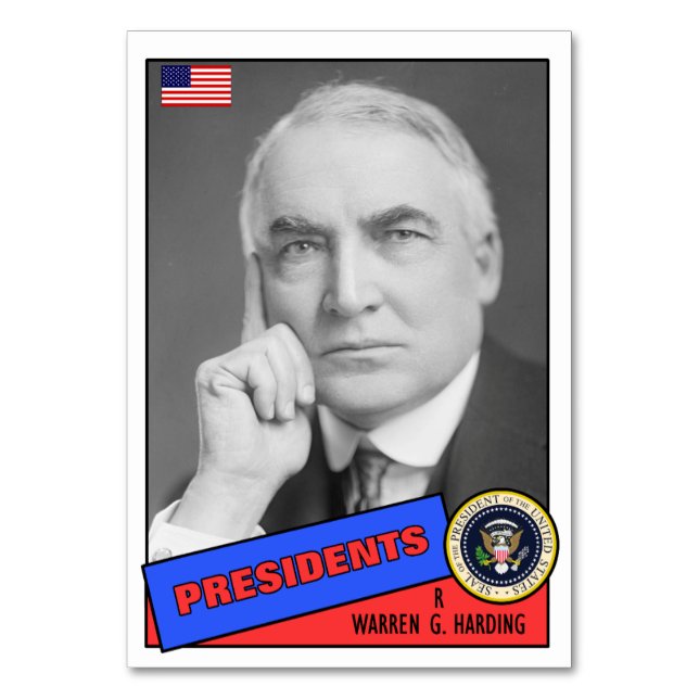 Warren G. Harding Baseball Card (Front)