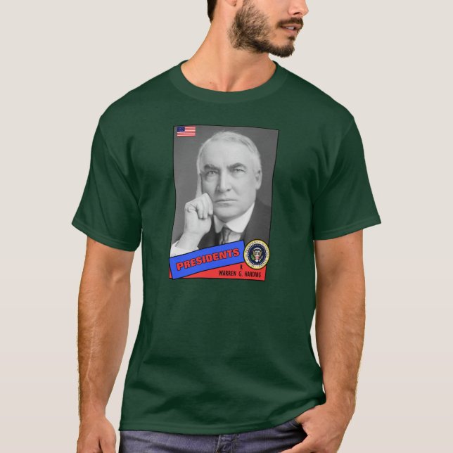 Warren G. Harding Baseball Card T-Shirt (Front)