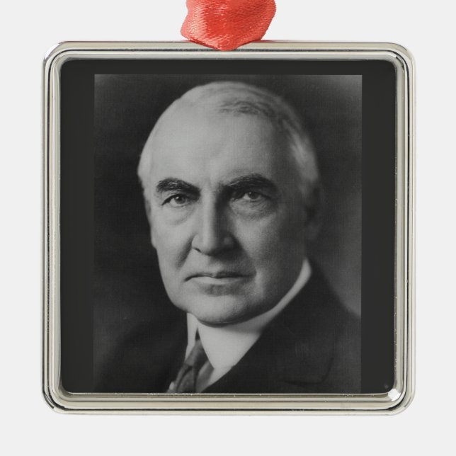 Warren G. Harding Metal Tree Decoration (Front)