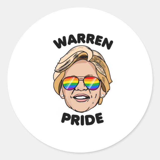 Warren Pride Classic Round Sticker (Front)