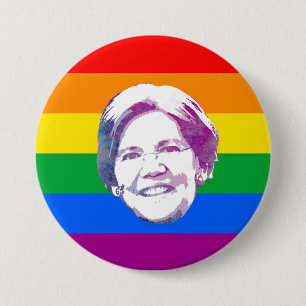 Warren Rainbow Stripes 7.5 Cm Round Badge