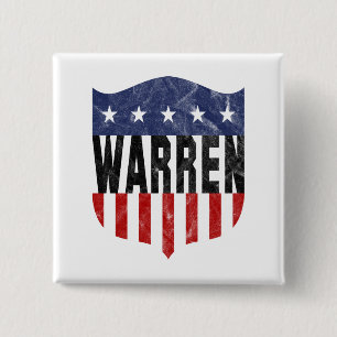 WARREN stars and stripes 15 Cm Square Badge